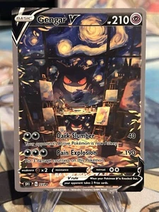 Pokemon Gengar V Anima Doujin ACG DIY Craft Full Art Custom Card New - Picture 1 of 2