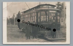 RPPC Inland Empire Trolley SPOKANE WA Washington Vintage Real Photo Postcard - Picture 1 of 2