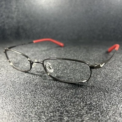 Óculos Nike 4232 200 Gunmetal/vermelho retangular metal armação aro completo 51-18-145 - Imagem 1 de 4