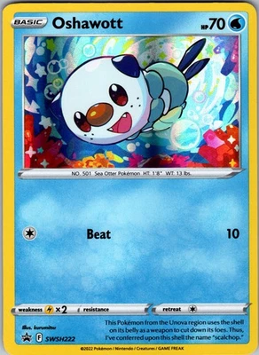 Oshawott - (Cosmo Holo) Promo SWSH: Sword & Shield Promo Cards SWSH222 Near Mint - Image 1 of 2