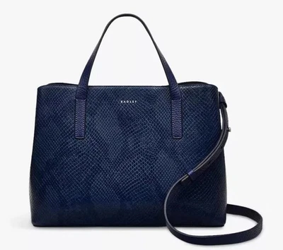 RADLEY BLUE SNAKE LEATHER HANDBAG SHOULDER MULTIWAY CROSS BODY BAG NEW!!! - image 1 of 4