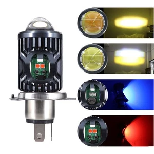 Fast Delivery Motorcycle Headlights Double Flash Dual Color Lens Spotlight - Picture 1 of 14