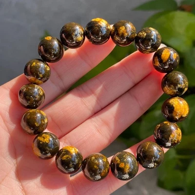 12mm Natural Bumblebee Jasper Quartz Stretch Bracelet - Image 1 of 4