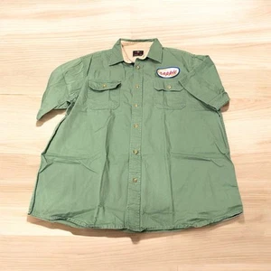 Wrangler Shirt Mens L Green Premium Quality Short Sleeve Button Up Western - Picture 1 of 9