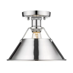 Golden Orwell 10" Ceiling Light in Chrome - Picture 1 of 2