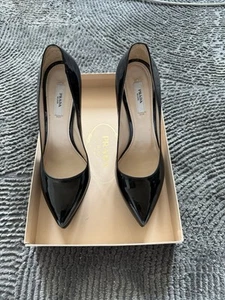 Prada High Heels 37,5 Schwarz Lackleder 12 cm Absatz 2 cm Plateau – Neuwertig - Bild 1 von 3