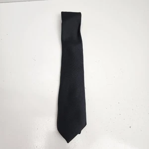 Men's Van Heusen Solid Black Silk Formal Wear Slim Necktie - Picture 1 of 4