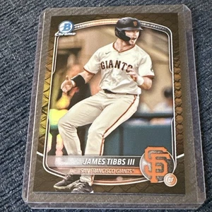 James Tibbs III 2025 Bowman #BCP-39 Chrome Prospects Reptilian Refractor Giants - Picture 1 of 2