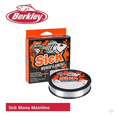 Linha principal de monofilamento Berkley Sick - isca de salmão truta lúcio poleiro linha de pesca - Imagem 1 de 4