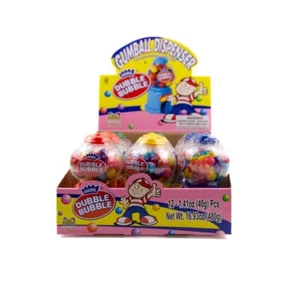 Kidsmania Gumball Dispenser Assorted Fruit Flavored Gumballs 12 Pieces - Picture 1 of 2