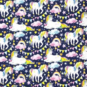 Banderín arco iris fantasía unicornio costura artesanal acolchado tela de algodón 1/2 yarda - Imagen 1 de 2