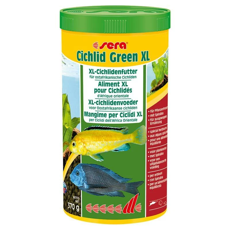 SERA GMBH sera Cichlid Green XL 1000 ml | 370g Zierfischfutter