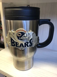 Chicago Bears Stainless Steel Mug Hot Cold Travel with 3D Skyline Emblem (G26a) - Picture 1 of 5