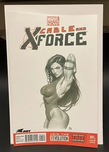 Psylocke Comic Sketch Cover PRINT Kabel & X Force von Matt Campbell (9,5 x 6,5)  - Bild 1 von 1