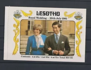 Lesotho 1981 Royal Wedding Prince Charles & Lady Diana Booklet MNH per scan - Picture 1 of 1