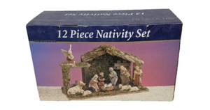 Vintage Silvestri 12 Piece Nativity Set Creche Baby Mary Joseph Angel Wise Men.. - Picture 1 of 8