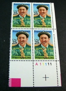 US Plate Blocks Stamp Scott# 2377 Francis Ouimet 1988 MNH L480 - Picture 1 of 1