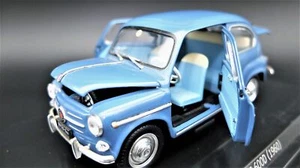Modellino auto FIAT 600 D scala 1:24 diecast modellismo da collezione epoca - Foto 1 di 7