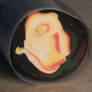 Peace Rose bud stage raw polymer clay cane - Picture 1 of 2