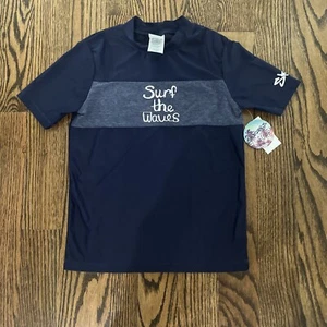 NEW Sketchers Boys Rashguard Short Sleeve Swim Shirt - Surf Waves - Size 10/12 - Picture 1 of 1