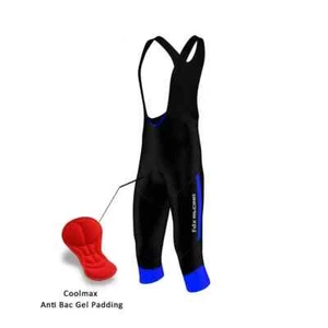 FDX Herren Rad 3/4 Trägerhose Gel gepolstert Radtights Trägerhose Radhose - Bild 1 von 8