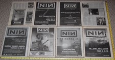 NINE INCH NAILS 8pc Concert Ad Advert Lot 2000 2002 2005 2006 Reznor Mini Poster