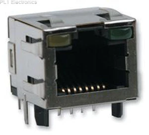 TE CONNECTIVITY / AMP 2-406549-1. MODULAR, JACK, THT, R/A, LED, RJ45, 8P8C