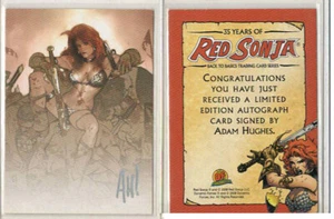 RED SONJA 35th ANNIVERSARY - Pack-pulled Adam Hughes Autograph Card - Picture 1 of 2