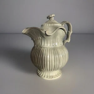 Antique Salt Glazed Staffordshire Filter Jug w/ Strainer Spout, Early 19th C - Picture 1 of 16