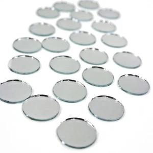 24 rOund MIRRORS 3/4"inch diameter Circle Shape circular Real GLASS MIRROR tiles - Picture 1 of 3