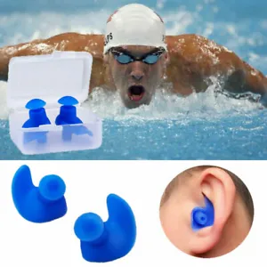 Swimming Earplugs Silicone Ear Plugs Waterproof Water Sports Swim Accessories - Picture 1 of 11