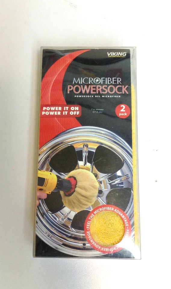 2PK VIKING Powersock 7 pulgadas pulir y pulir capós de microfibra para automóvil Foto 1 de 1