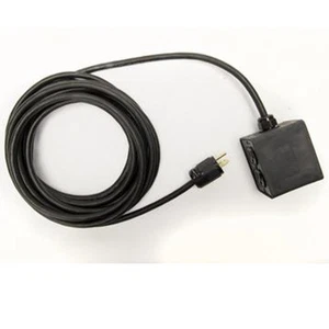 Rubberized 10ft Quad Box Power Cable 4 outlet box 12/3 SJOOW Black Cord 15A - Picture 1 of 2