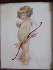 Bessie Pease Gutmann Naked Love Cupid Angel Picture Bow & Arrows Valentines Day 
