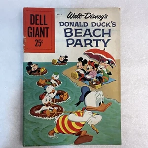 Donald Duck’s Beach Party #6 Walt Disney Comics 1959 Dell Giant 25¢ Comic Book - Picture 1 of 24