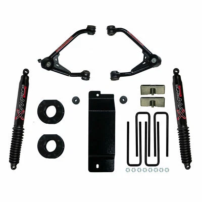 Kit de elevación de brazo de control superior Skyjacker de 3,5-4 pulgadas con amortiguadores traseros negros Max B8500 Foto 1 de 2