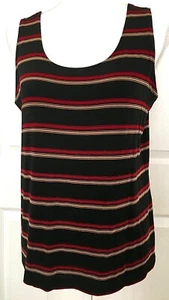 Chico's Travellers 2 (L) Damen Tanktop Acetat Stretch schwarz gestreift  - Bild 1 von 8
