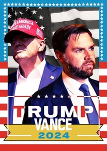 Donald Trump J.D. Vance 2024 WWF Style Custom Card By MPRINTS - Picture 1 of 2