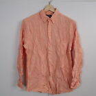 Ralph Lauren Chaps Mens Shirt Size L Pink Long Sleeve Button-Down Pocket