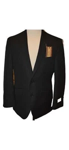 Herren Haggar 1926 Originals schwarz gerade Passform einreihig Anzug Mantel Jacke - Bild 1 von 11