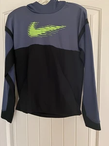 Preowned Nike Boy's Size XL Black/Blue Dri-Fit Pullover Hoodie - Picture 1 of 2