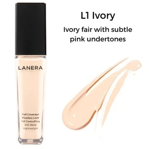 Lanera L1 Ivory Full Coverage Soft Matte Liquid Foundation 1 fl oz - NEW IN BOX! - Picture 1 of 3