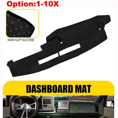 Para Chevrolet K2500 K1500 K3500 1988-1994 Tapete de Painel de Carro Preto - Imagem 1 de 4