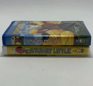 Stuart Little 1 & Stuart Little 2 VHS Tape Clamshell Lot Michael J Fox - Picture 1 of 7
