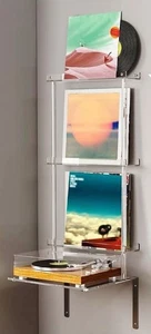 Wall Mounted Acrylic Record Player Stand, Clear Floating Record Player Table ... - Picture 1 of 5
