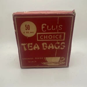 Caja de cartón de té y café John Ellis & Bro vintage y rara Philadelphia, Pensilvania - Imagen 1 de 6