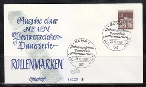 Germany 1966 FDC cover Brandenburg Gate Rollenmarken Mi 506 - Picture 1 of 1
