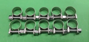 ABA Stainless Steel Fuel Hose Clips #14mm Diameter Land Rover V8 Jeep R6 R7 R9 - Picture 1 of 12