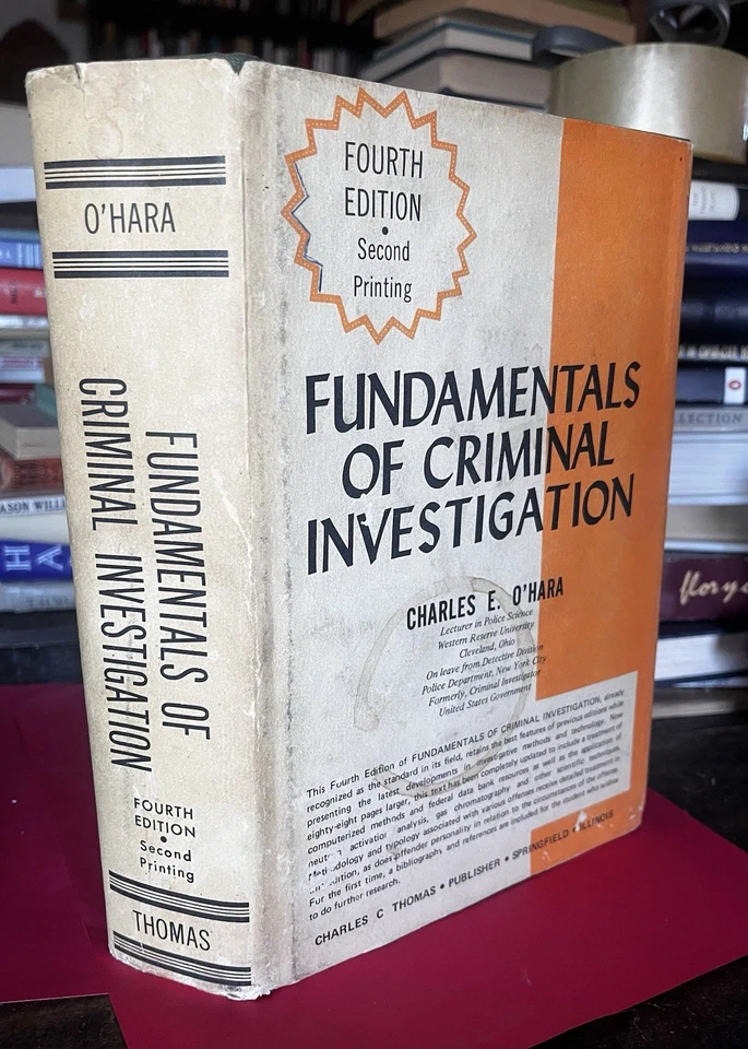 Fundamentals of Criminal Investigation Fourth Edition Forensics Book - Image 1 of 1
