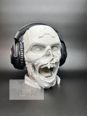 Soporte para auriculares Zombie America Capitán - Soporte para auriculares cómic - Decoración de oficina Foto 1 de 4